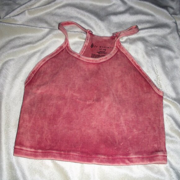 Free People Movement crop tank top M/L variaged pink/mauve color - Picture 2 of 4